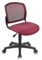 Кресло CH-296NX Сетка/Ткань/Пластик, Бордовый 15-11 (ткань)/Бордовый (сетка)/Чёрный (пластик)